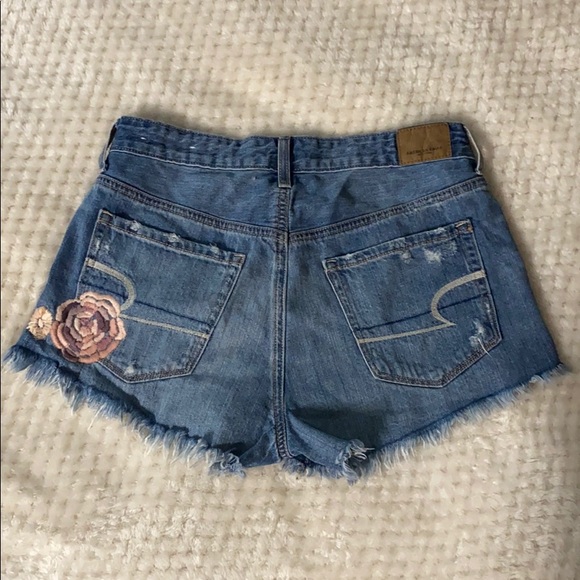 Embroidered American Eagle Jean Shorts - Picture 4 of 6